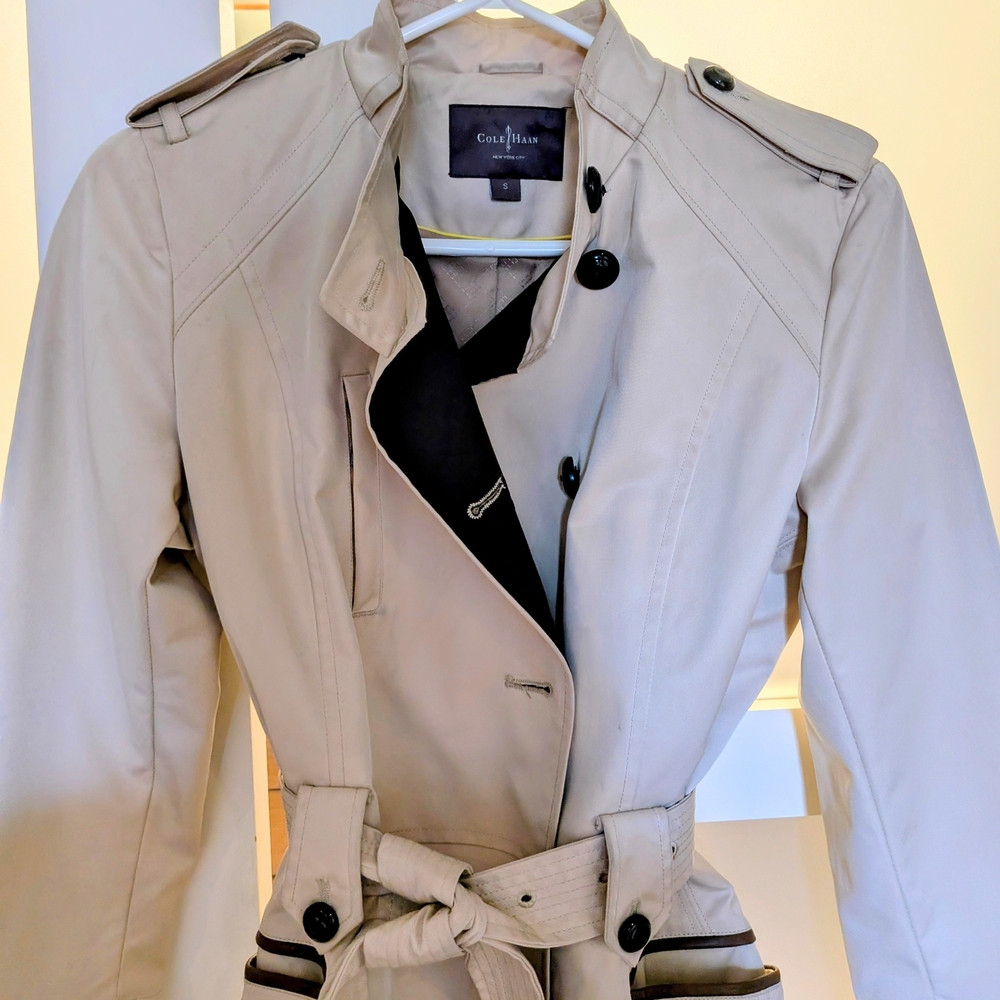 Cole Haan Women's Beige Trench Coat